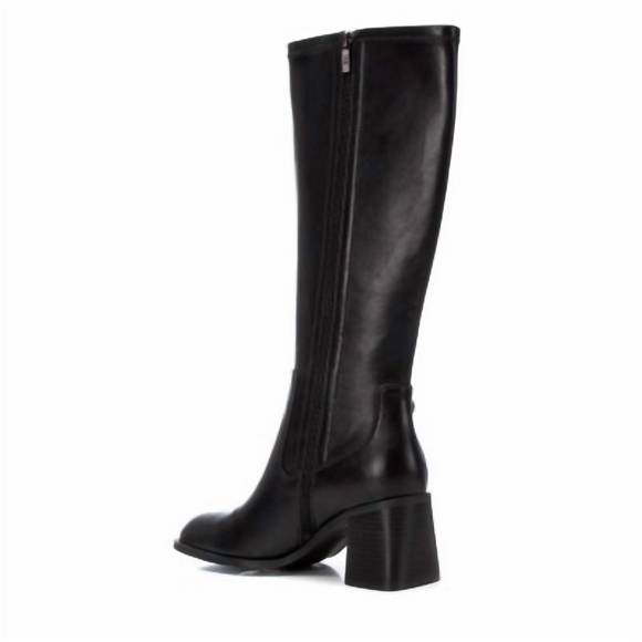 NEW XTI women's faux leather boots in black - Picture 3 of 5